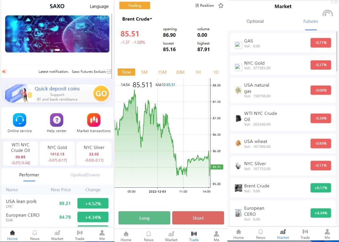 特惠SAXO多國語言微交易系统/微盘伪交易所/前端vue
