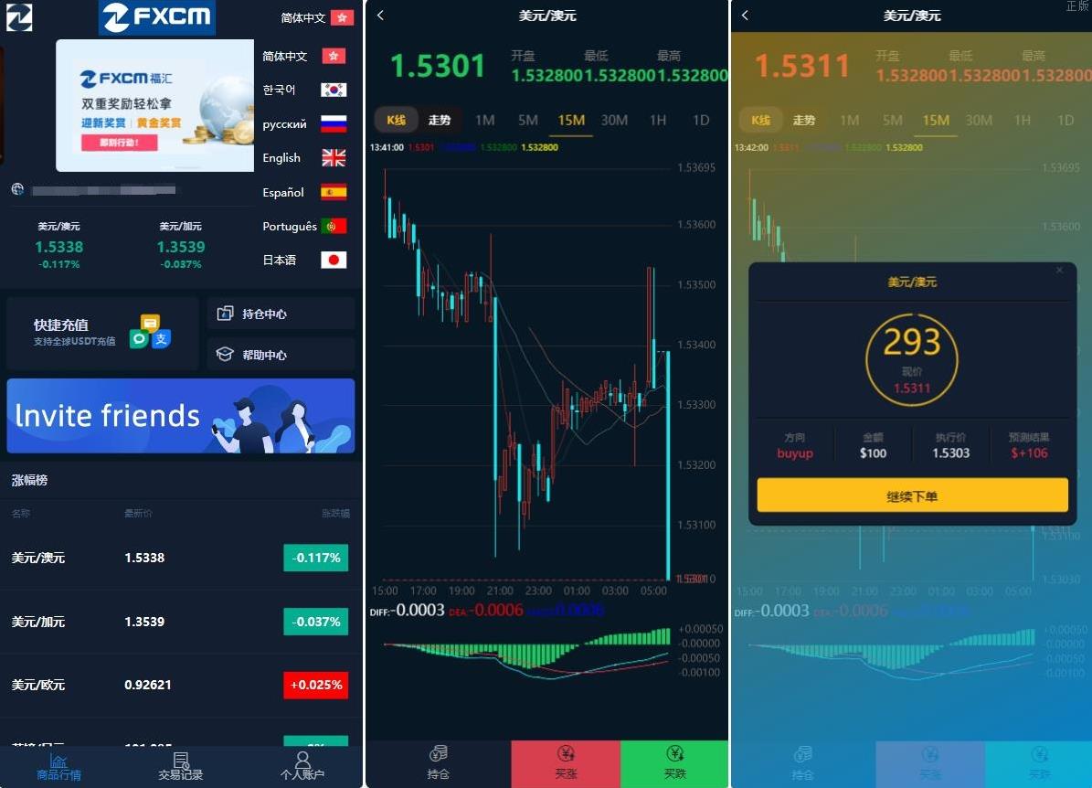 特惠多國語言微盘系统/外汇微交易源码/货币时间盘源码