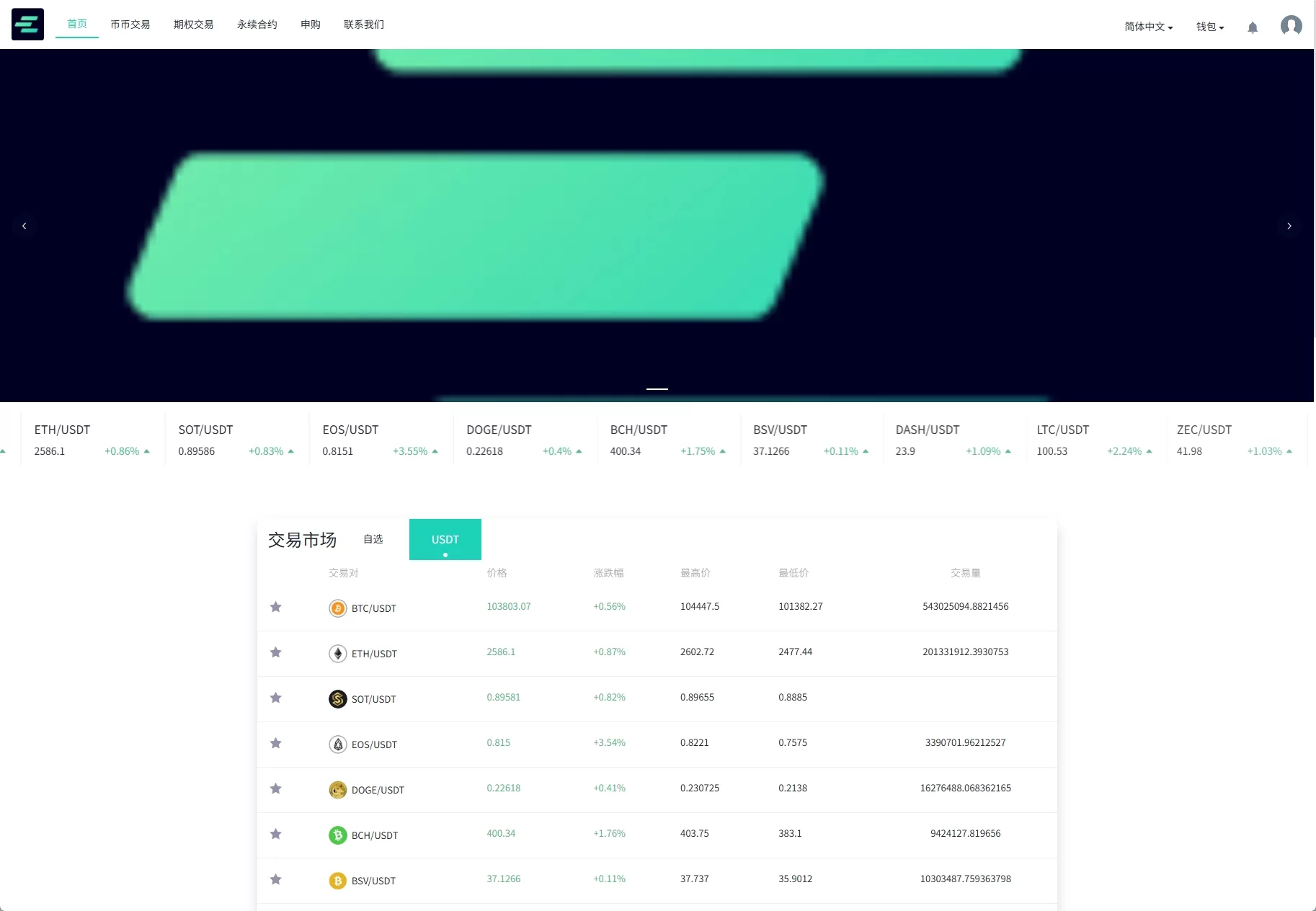 全功能特惠数字资产交易所系统/期权+合约/申购交易所平台/多國語言源码