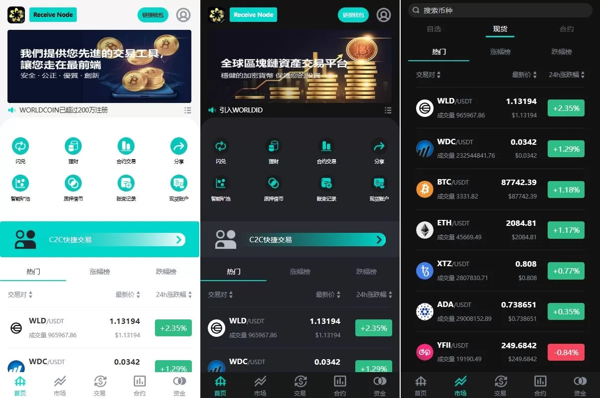特惠多國語言交易所系统/永续合约交割合约/C2C/K线控制源码